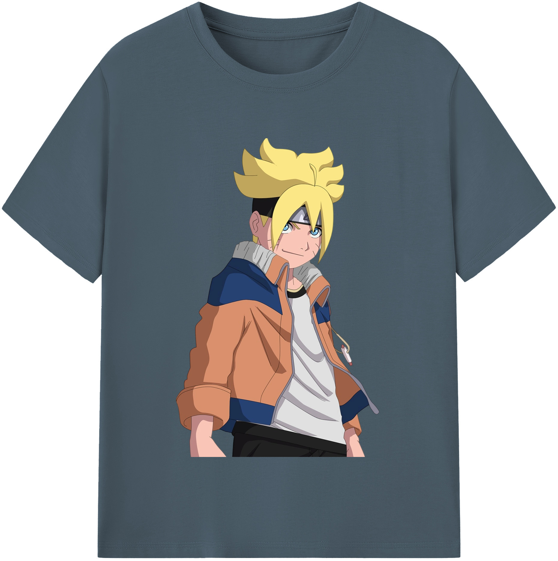 （画像用） NARUTO -ナルト- うずまき ナルト Uzumaki Naruto 綿100％半袖Tシャツ（フロントプリント）